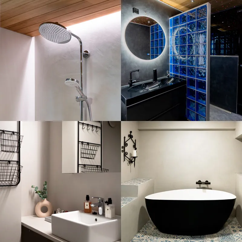 Kylpyhuoneremontti mikrosementillä – tyylikäs ja saumaton ratkaisu